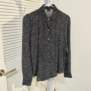 Theory Silk Tie-Neck Top